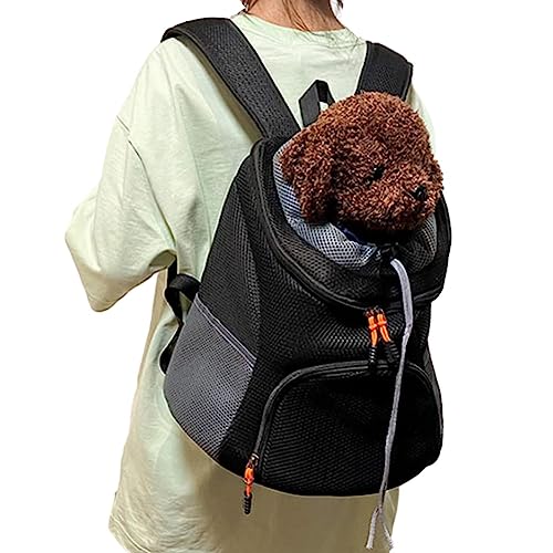 Leryveo Haustier-Rucksackträger für Katzen | Atmungsaktive Mesh-Hundetragetasche vorne mit Sicherheitsgurt - Haustier-Katzen-Reiserucksack, Verstellbarer Rucksack für kleine, mittelgroße Hunde von leryveo