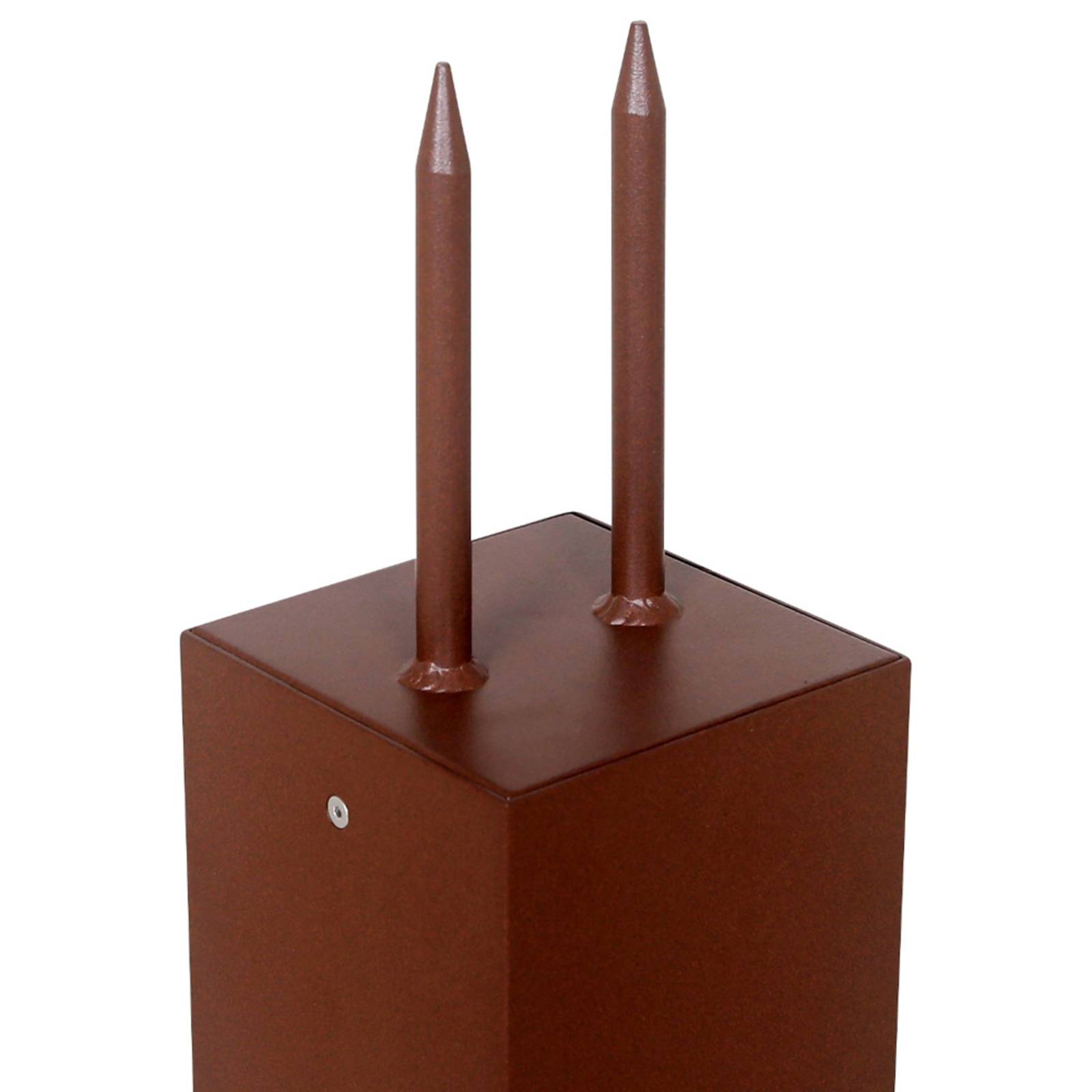 LED-Solar-Sockellampe Tradition Sensor Corten 40cm von Les Jardins