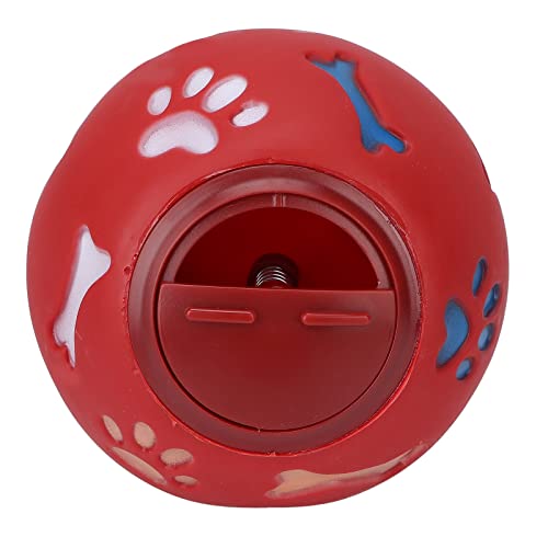 Les-Theresa Leckage-Futterball für Hunde, multifunktional, langsam fütternder Hundeball für Hunde, 11 cm Durchmesser(rot) von Les-Theresa