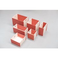 Boxo Rot - Stapelbare Kallax Aufbewahrungsboxen. Cube Regale Holz Spielzeug Kisten von LetsGoChopShop