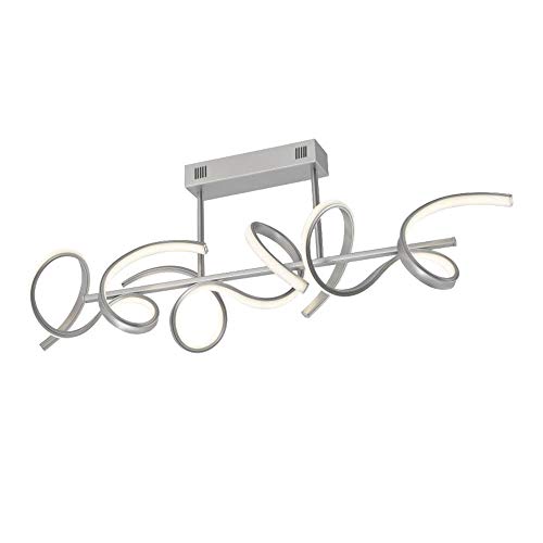 LeuchtenDirekt LED Deckenleuchte CURLS, silber, 3xLED-Board/8,60W/3000K, Innenleuchte, IP20, dimmbar, Memoryfunktion, 19032-21 von LeuchtenDirekt