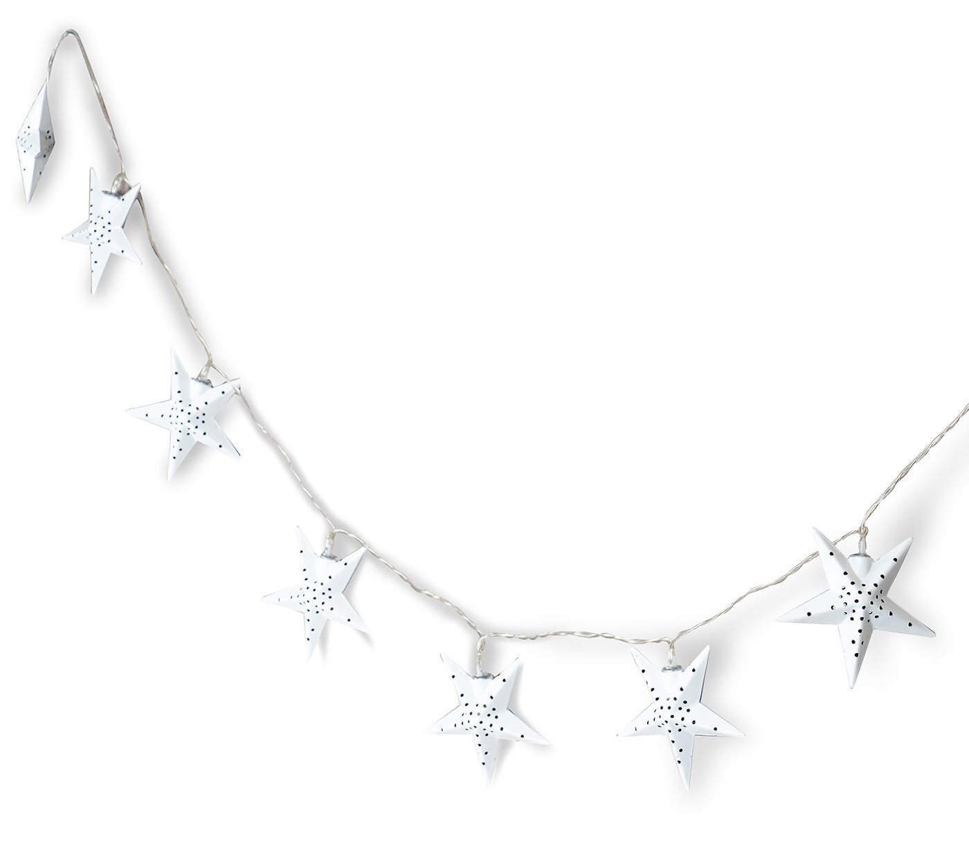 Levandeo® Lichterkette, levandeo Lichterkette LED Weiß 10 Sterne Weihnachten Licht von Levandeo®