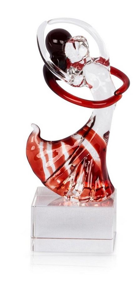 Levandeo® Skulptur, Designer Glas Skulptur 5x14x5cm Tänzer Glasfigur Deko Geschenk von Levandeo®
