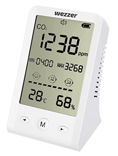 Levenhuk Wezzer Air MC10 Kompakter Tragbarer Multifunktions-Luftqualitätsmonitor – CO₂-Messgerät, Thermometer, Hygrometer von Levenhuk