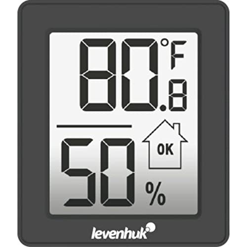 Levenhuk Wezzer Base L10 Drahtloses Digitales Thermohygrometer mit Integriertem LCD-Display von Levenhuk