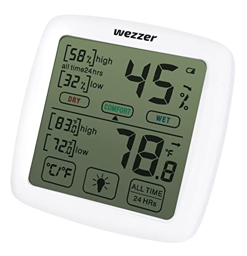 Levenhuk Wezzer Teo TH30 Kompaktes, Tragbares, Drahtloses Thermohygrometer – Thermometer und Hygrometer in einem Gerät von Levenhuk