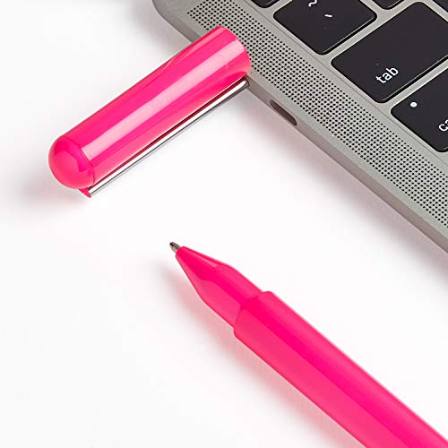 Lexon C-Pen USB-C-Flash-Speicher, 32 GB, Edelstahl für Clip, ABS-Hauptteil (Pink Fluo) von Lexon