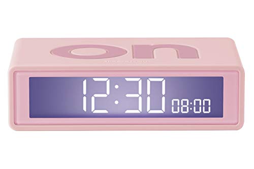 Lexon Flip Plus Reisewecker mit LCD-Display, funkgesteuert, Pink von Lexon