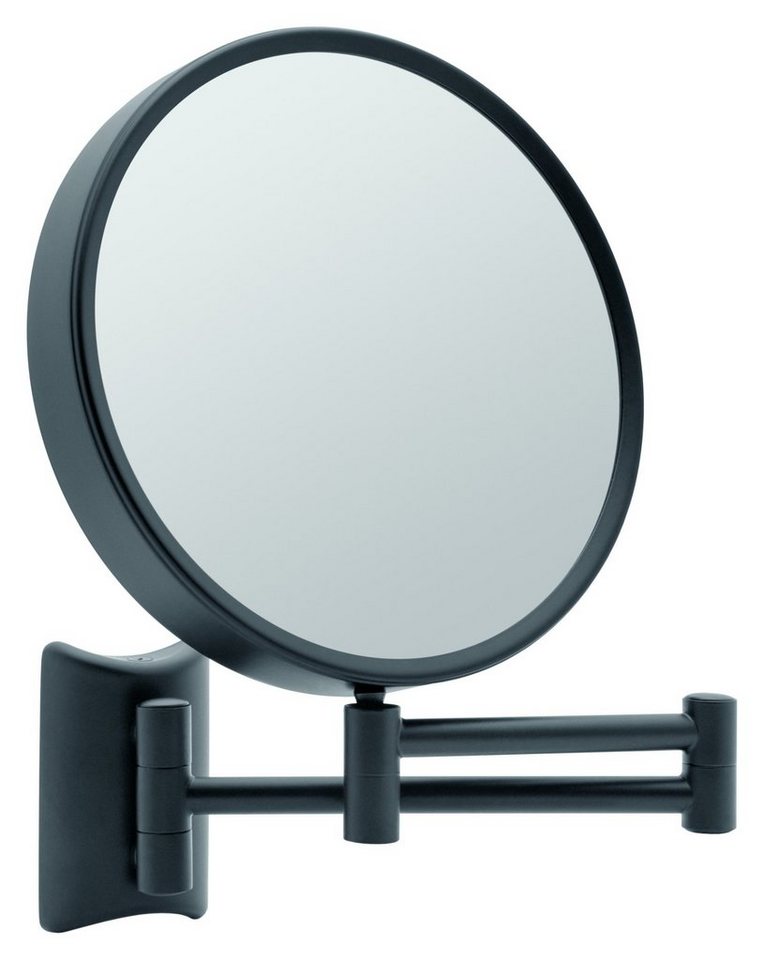 Libaro Kosmetikspiegel Imola, 360° Schminkspiegel schwarz Rasierspiegel 2-seitig Vergrößerung 3x/7x von Libaro