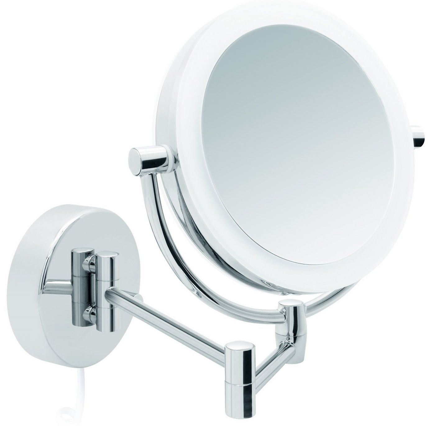 Libaro Kosmetikspiegel Modena, LED Kosmetikspiegel, Vergrößerung 5x / 10x 2-seitig, 360°, Dimmer von Libaro