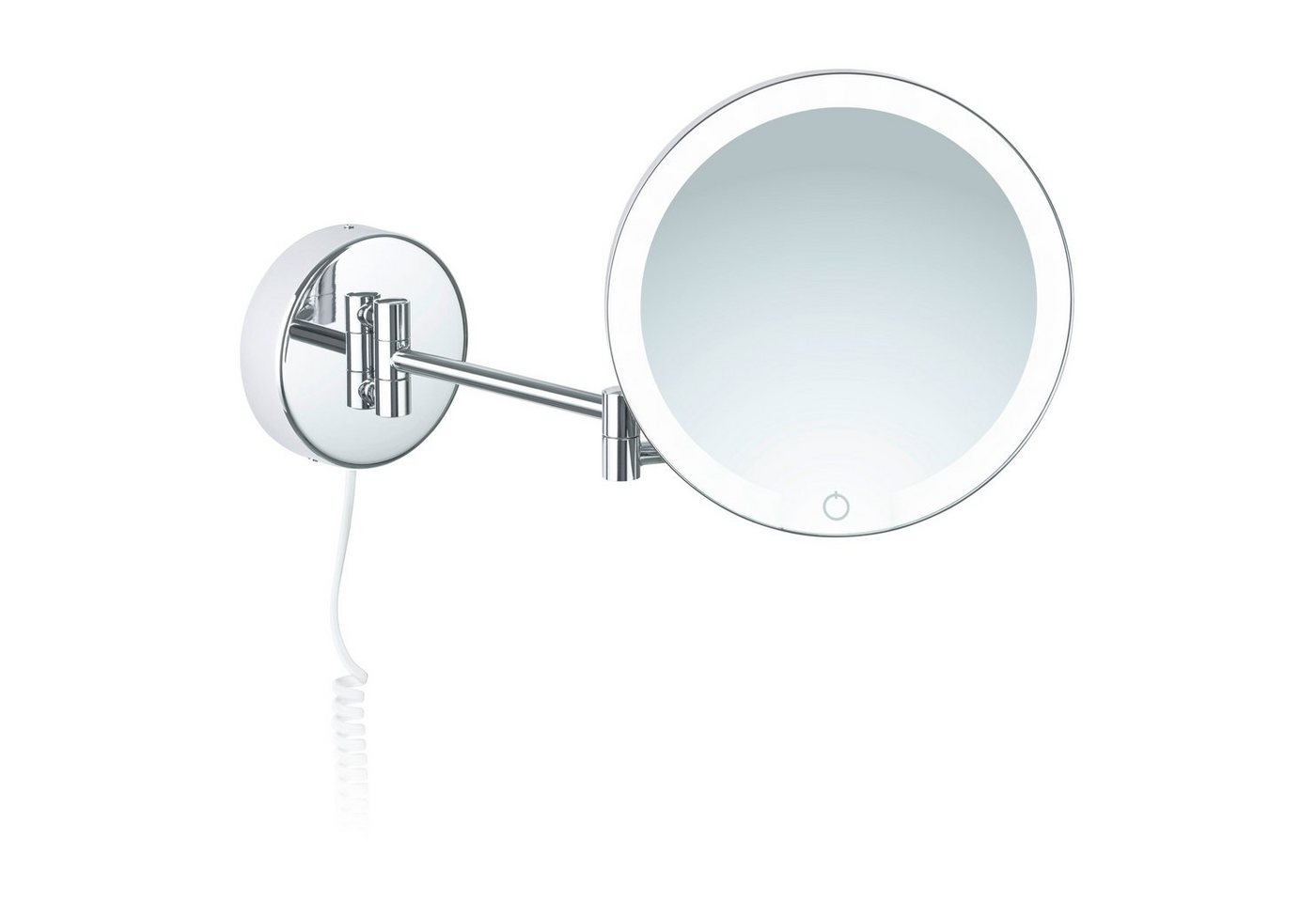Libaro Kosmetikspiegel Ravenna, LED Kosmetikspiegel 7x Vergrößerung Dimmer Auto-off weißes Kabel von Libaro