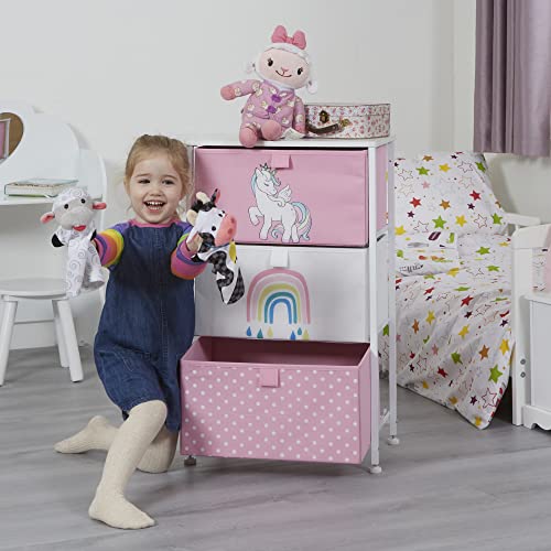 Liberty House Toys Aufbewahrungseinheit für Kinder, Metall, pink/weiß, H730 x W450 x D300mm von Liberty House Toys