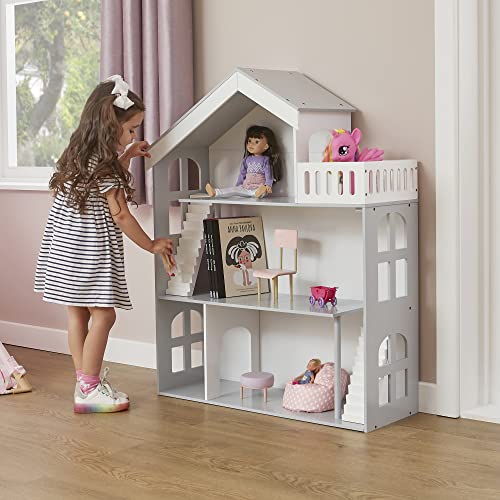 Liberty House Toys Bücherregal aus Holz, Grau, LHTZ005, 1150 x 830 x 300 mm von Liberty House Toys