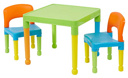 Liberty House Toys 2, Mehrfarbig Kinder-Tisch-und Stuhl-Set, Kunststoff, H430 x W510 x D510mm von Liberty House Toys