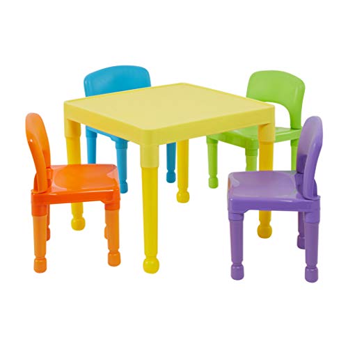 Liberty House Toys Kinder Tisch und 4 Stühle Set, Kunststoff, Mehrfarbig von Liberty House Toys