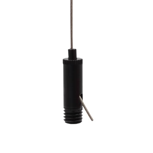 Drahtseilhalter/Gripper 10, M8 Außengewinde Länge 7 mm, für Drahtseil Ø 0,8-1,0 mm | Schwarz (1 Stück) von Licht-Zubehoer.de