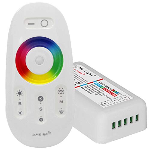 Mi-Light SET LED RF Steuerung + Touch Fernbedienung 2.4G 12/24V | RGBW - Steuerung für RGB+W LED Streifen von Licht-Zubehoer.de