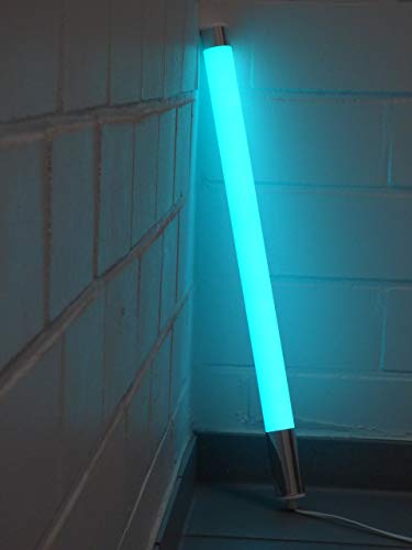 Lichtidee Led Leuchtstab matt Softton türkis Dekostab GL mit weißem Kabel und Schalter 60cm IP20 230 Volt von Lichtidee