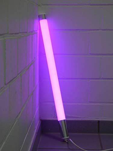 Lichtidee Led Leuchtstab matt Softton violett Dekostab GL mit weißem Kabel und Schalter 60cm IP20 230 Volt von Lichtidee