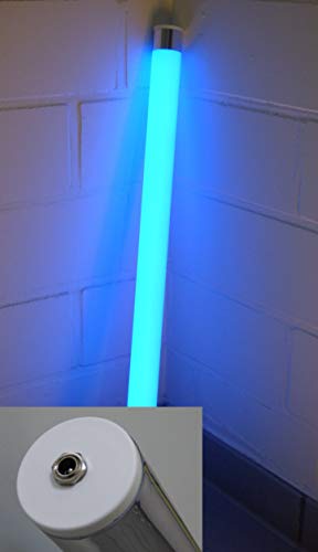 Lichtidee Led Leuchtstab matt softton blau 1m 12Volt mit Steckertrafo Anschluß an Steckdose Dekostab Stablampe von Lichtidee