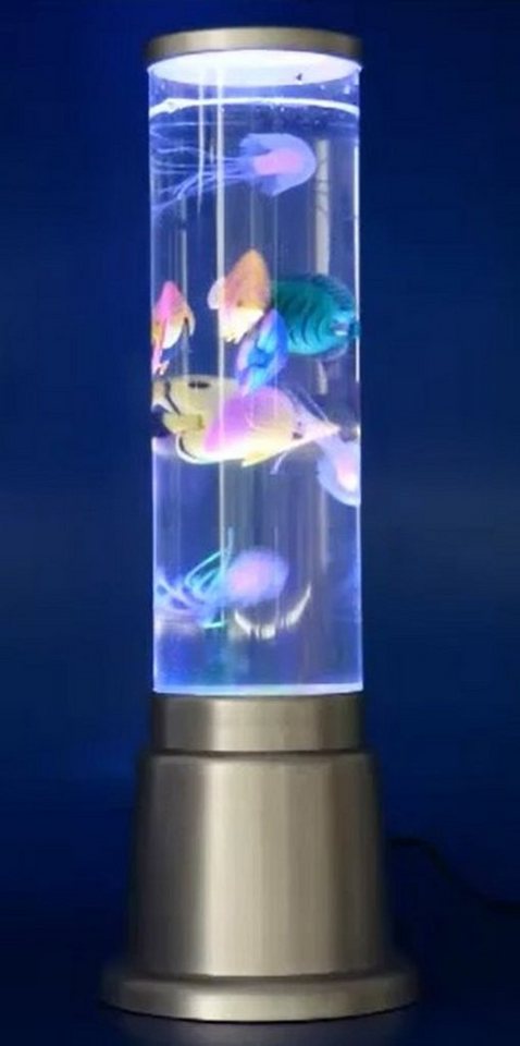 Lichtideen LED Tischleuchte 3496 Wassersäulen LED Lampe Höhe 360 mm 5 x bunte Fische mit Netzteil, Mehrfarbig, Neu STrömungstechnik statt Bubbles von Lichtideen