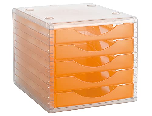 Liderpapel KF18422 Tischschublade, 34 x 27 x 25,5 cm, Orange durchscheinend von Liderpapel