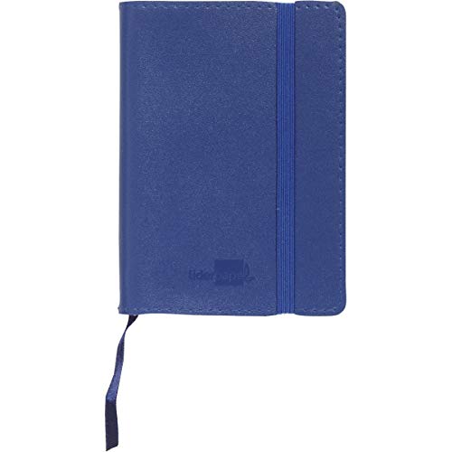 Liderpapel Notizbuch Kunstleder A5 120 Blatt 70g/m² kariert 4mm ohne Rand blau von Liderpapel