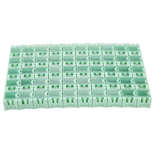 LiebeWH 50 Stück/Set SMD Aufbewahrungsbo Grüne IC-Komponenten-SMD-Box SMD-SMT-Behälter für Elektronische Komponenten Mini-Aufbewahrungsboxen-Kit von LiebeWH