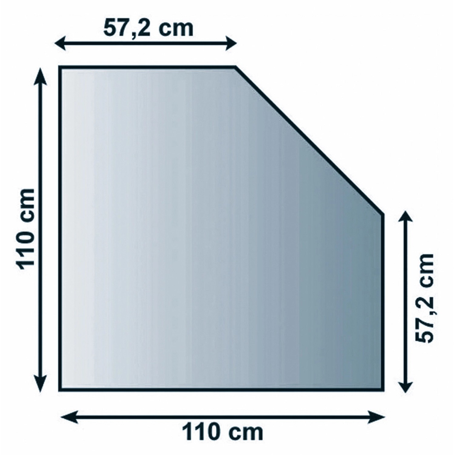 Lienbacher Funkenschutzplatte Glasbodenplatte 5-Eck 8mm Stärke von Lienbacher