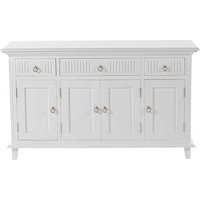 Landhaus Sideboard in Weiß lackiert 145 cm breit von Life Meubles