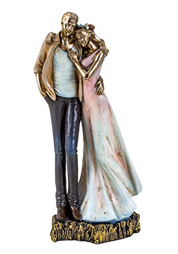 Lifestyle & More Moderne Skulptur Deko Figur Liebespaar auf Sockel Mehrfarbig Höhe 27 cm von Lifestyle & More