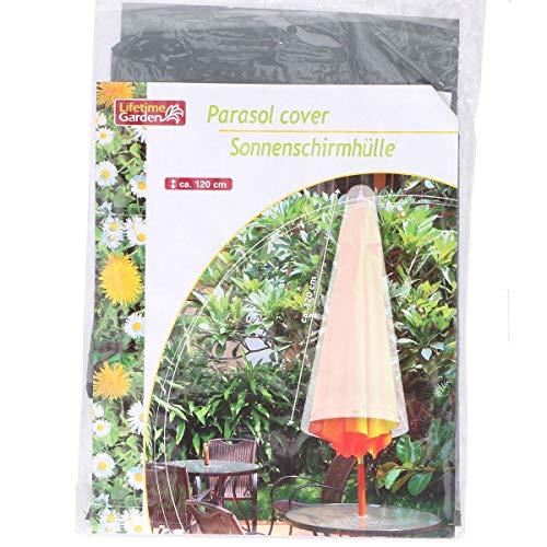 Schirmhülle Schutzhülle Sonnenschirm 2,4m grün oder grau Schutzhaube, Farbe:grau von Lifetime Garden