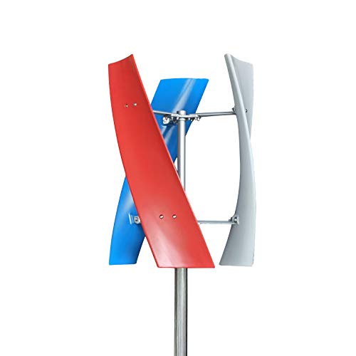 400W Windgenerator, 12V/24V Wendel Windkraftanlage Power-Turbine Vertikal 3-Klinge Vertikale Windgenerator Windrad Windturbine Windkraftanlage mit Regler von Lightakai