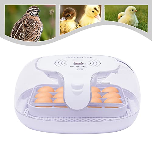 Eierinkubator, 16 Eier Inkubator Vollautomatisch Temperaturkontrolle Hatching Machine Automatischer Inkubator Automatischer Eierwender mit LCD-Anzeige für Hühner Enten Tauben und Wachteleier von Lightakai