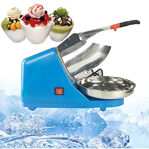 Elektrische Ice Crusher,Lightakai 220V 300W Elektrische Eiszerkleinerer Edelstahl Ice Eiswürfel Crusher 2200Rpm für Restaurants, Bars, Partys,Blau von Lightakai