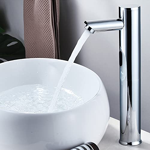Infrarot Sensor Wasserhahn, 20CM/32CM Automatisch Wasserhahn Infrarot Sensor Touchless Messing Waschtischarmatur Kaltwasser Geeignet für Badezimmer,Toilette, Küche, Hotel, usw (32CM) von Lightakai