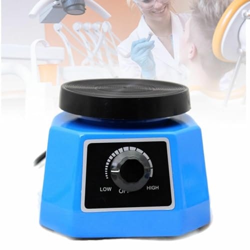 Lightakai - 4'' Dental Oszillator, 100W 220V Runder Vibrator Zahntechnik Shaker Oszillator Dentallaborgeräte für Mischen von Gips, Gießen von Modellen, Harzguss (Blau) von Lightakai