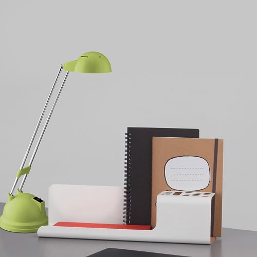 Lightbox LED Schreibtischlampe in Grün - 42 cm Höhe - schwenkbare Basic Tischleuchte mit Kippschalter & warmweißem Licht: 2700 K - für das Kinderzimmer - 650 lm - Kunststoff/Metall von Lightbox
