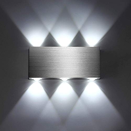 Lightess 18W LED Wandleuchte Innen Modern Up Down Wandlampe aus Aluminium für Wohnzimmer Schlafzimmer Treppenhaus Flur, Kaltweiß von Lightess
