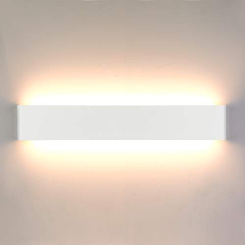 Lightess 20W 50CM Wandleuchte Innen LED Wandlampe Treppenhaus Lampen Moderne Weiss mit Up Down Licht IP44 aus reinem Aluminium für Wohnzimmer Schlafzimmer Flur Treppen usw, Warmweiss von Lightess