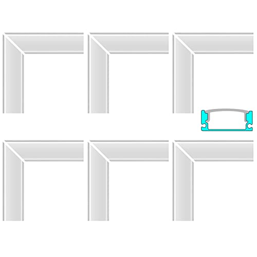 LightingWill 6 Paar 90-Grad-Eckverbinder, LED-Kanal-Eckverbinder für U-förmiges LED-Aluminiumprofil, U02 Silber LED-Diffusor von LightingWill