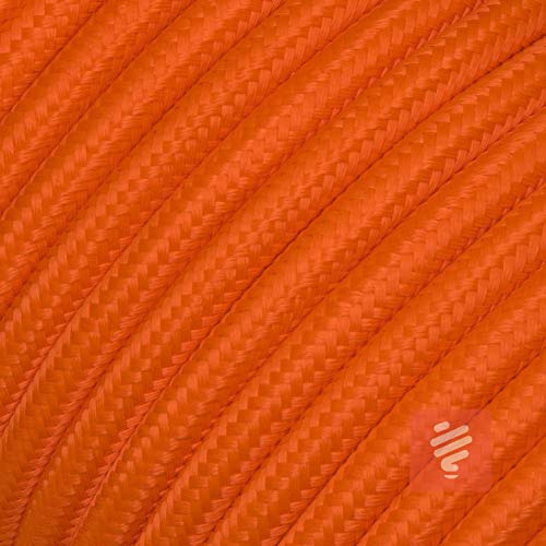 5 Meter - Textilkabel für Lampe, Stoffkabel 2-adrig (2x0,75mm²) Orange von Lightstock