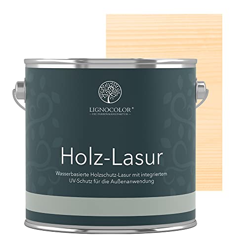 Lignocolor® Holzlasur (2,5L Creme) Holzschutzlasur für Außen & Innen Wasserbasis – Andere Farbtöne verfügbar von Lignocolor