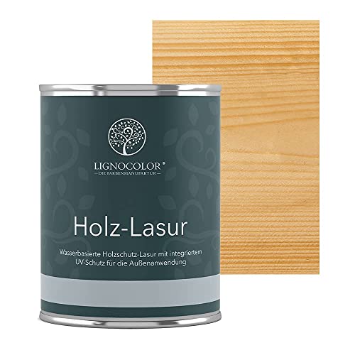 Lignocolor® Holzlasur (750ml Transparent farblos) schützende Lasur für Außen & Innen Wasserbasis von Lignocolor