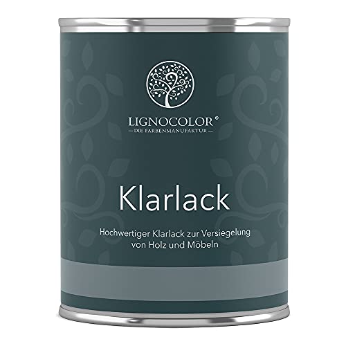 Lignocolor Klarlack hochwertige und professionelle Versiegelung für Möbel- und Holzoberflächen (750 ml, Seidenglänzend) von Lignocolor
