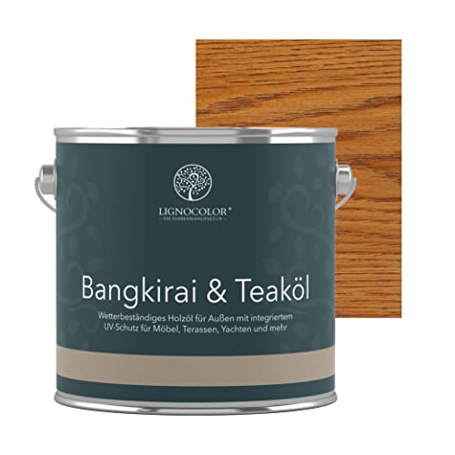 Lignocolor Teaköl | Holzöl für Gartenmöbel und Holz im Außenbereich | Holzschutz (2,5 L, Teak) von Lignocolor