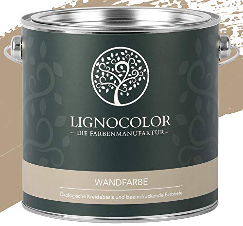 Lignocolor Wandfarbe Innenfarbe Deckenfarbe Kreidefarbe edelmatt 2,5 L (Peanut) von Lignocolor