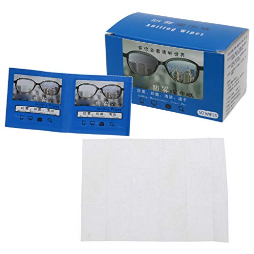 lijun 50Pcs Anti-Fog Wipes Brille Vorbefeuchtete Antifog Len Defogger Brillentücher von lijun