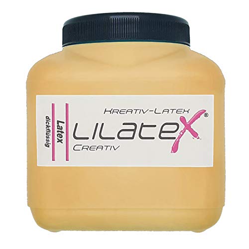 Lilatex 1 Liter sandfarbener dickflüssiger Flüssiglatex/Farblatex/Latexmilch - dickflüssiger Naturlatex (Sand) von Lilatex