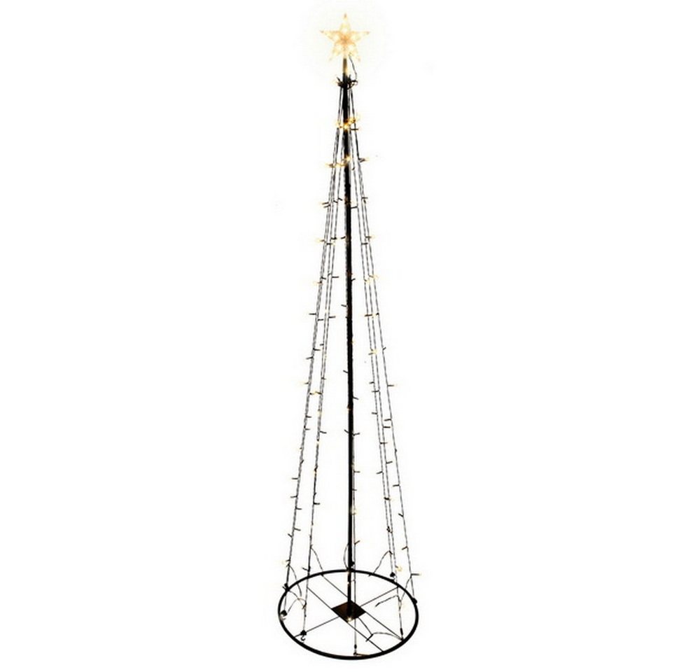 Linder Exclusiv GmbH Dekobaum LED Lichterbaum mit Stern warmweiß Weihnachtsbaum Metallbaum, wiederverwendbar, einfache Montage von Linder Exclusiv GmbH